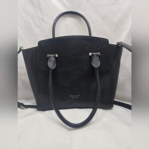 Kate Spade NY Black Top Handles Adjustable Shoulder Strap Bag